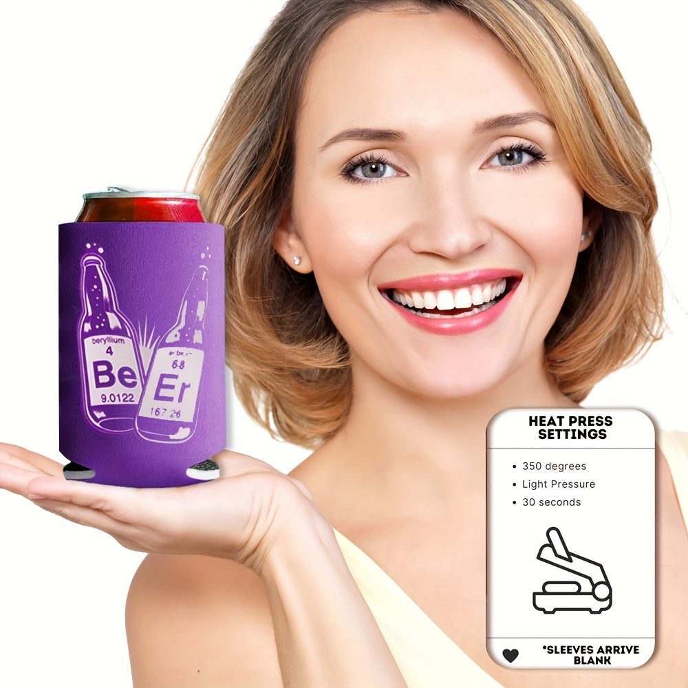 Set of 12 Black Neoprene Slim Can Cooler Sleeves for 12oz Beer and Soda