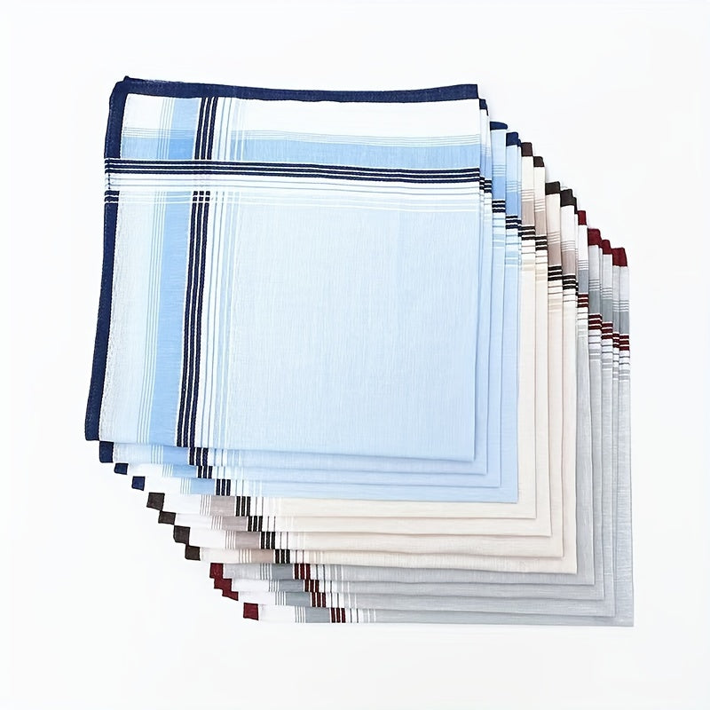 Men's Soft Cotton Handkerchiefs with Elegant Patterns and Bright Colors