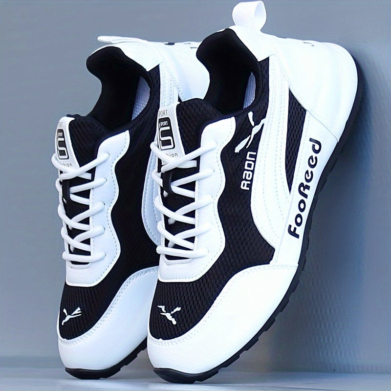 Men's Breathable Mesh Running Shoes with Soft Rubber Sole Lace Up Sneakers for Winter Autumn Spring Summer