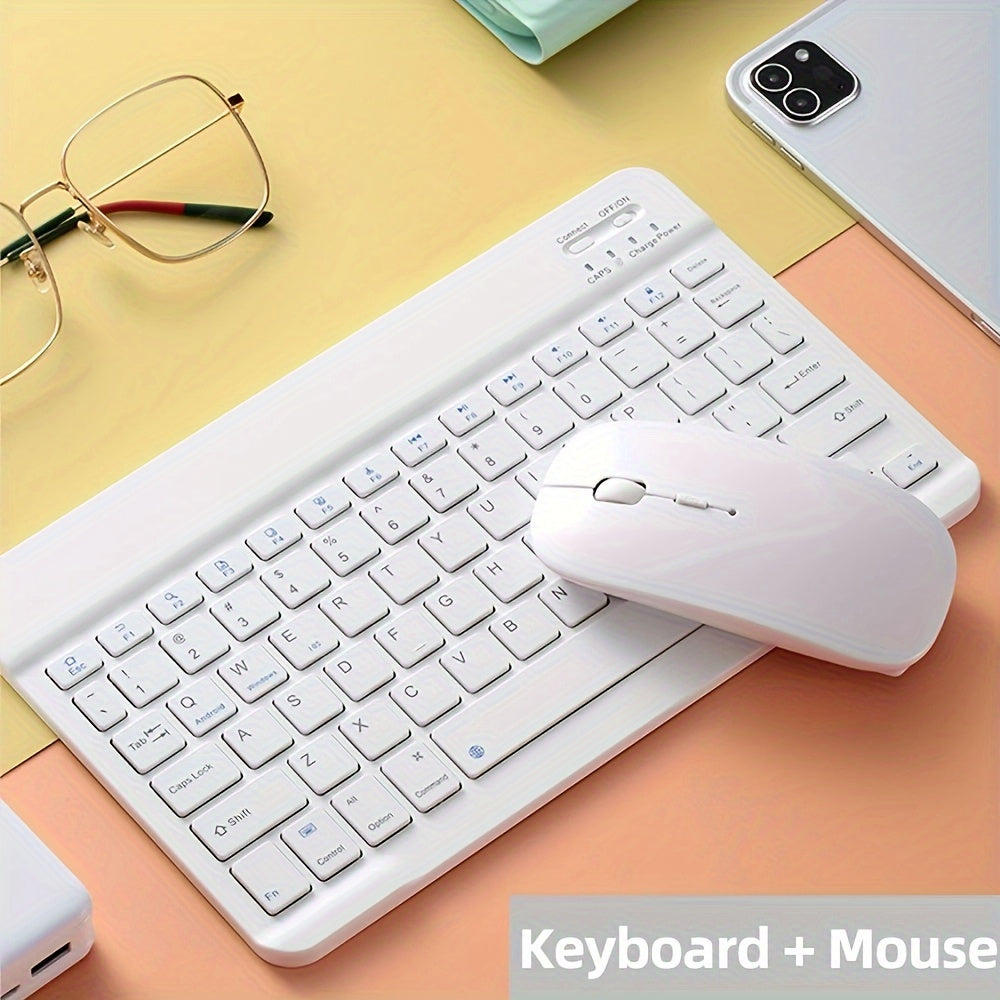 Slim Wireless Keyboard and Mouse Set for Tablets Laptops and Office Computers