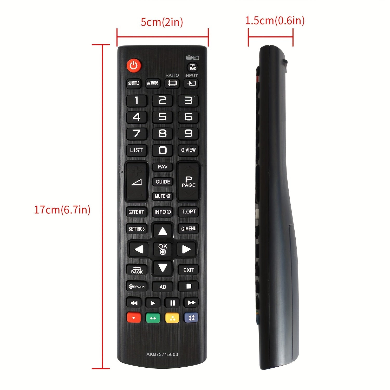 Control remoto para televisores inteligentes LG con botones de silicona respuesta rápida plástico duradero
