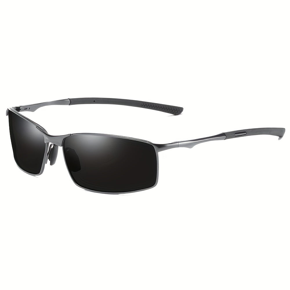 Men's Polarized Metal Sunglasses with UV Protection for Driving and Sports