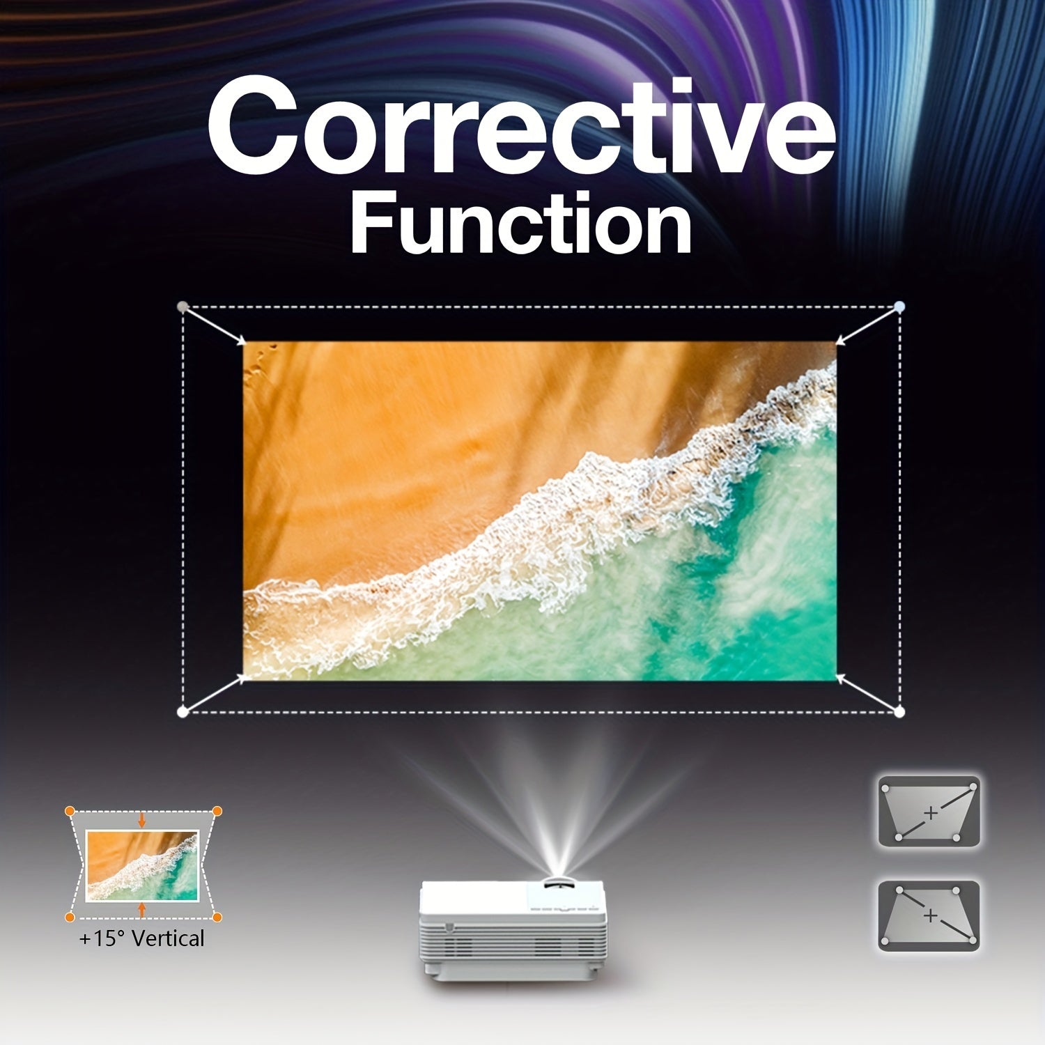 Multimedia Projector with WiFi 1080P Support Portable Home Theater