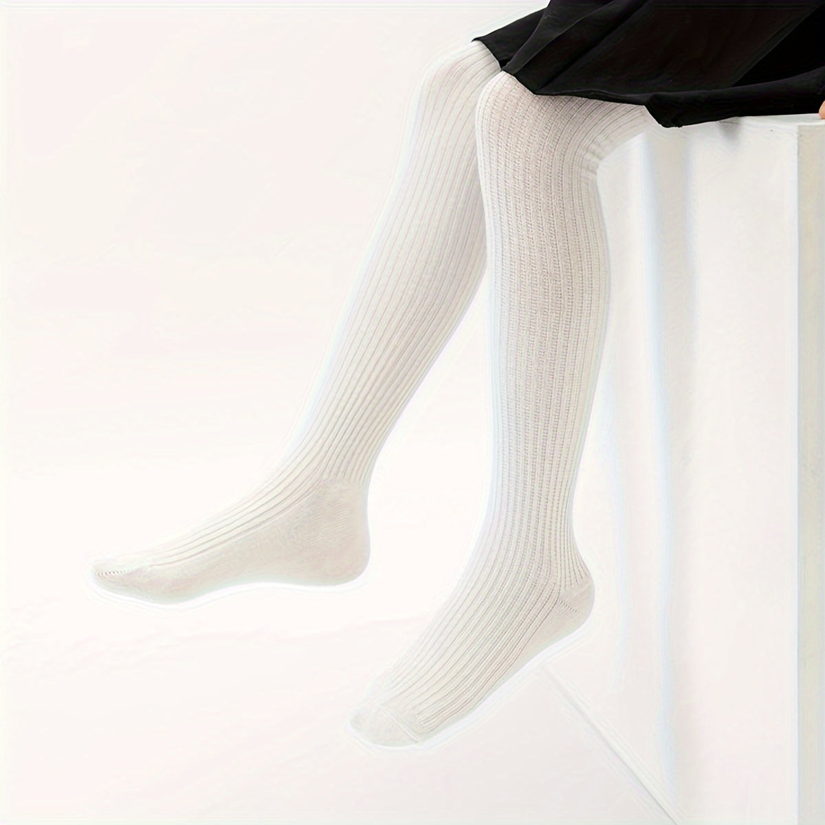 Baby Girls' Solid Color Pantyhose 7 Pairs All-Season for Dancing and Sports