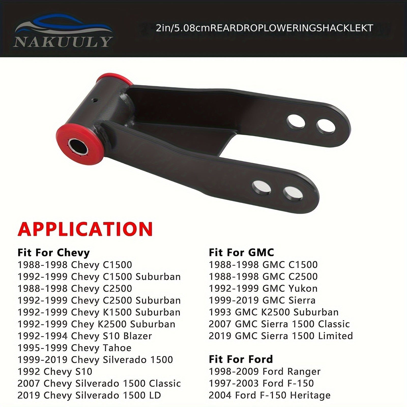 Универсальный комплект задней подвески с понижением на 2 дюйма для грузовиков 1988–2018 годов