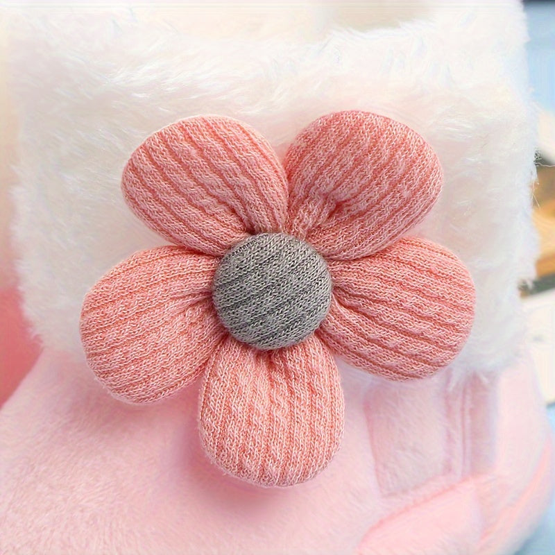 Kichkina qizlar va erkaklar uchun qishki princess uslubidagi bolalar poyabzali, yumshoq mato, yopiq barmoqli, pastki yuqori