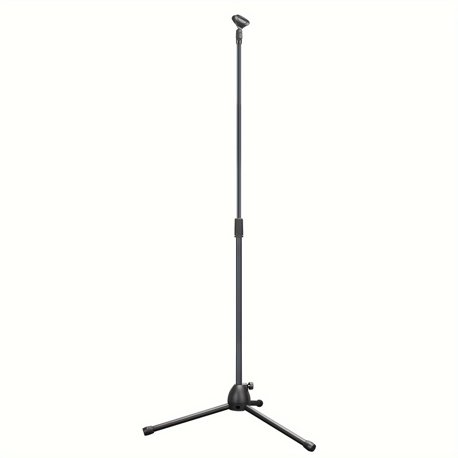 Adjustable Microphone Stand Floor Tripod Black Alloy for Live Performances