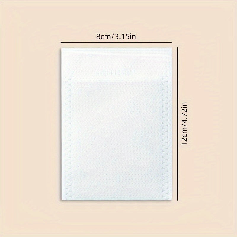 100 Disposable Drawstring Tea Bags for Loose Leaf Tea, Food Grade, Easy to Use