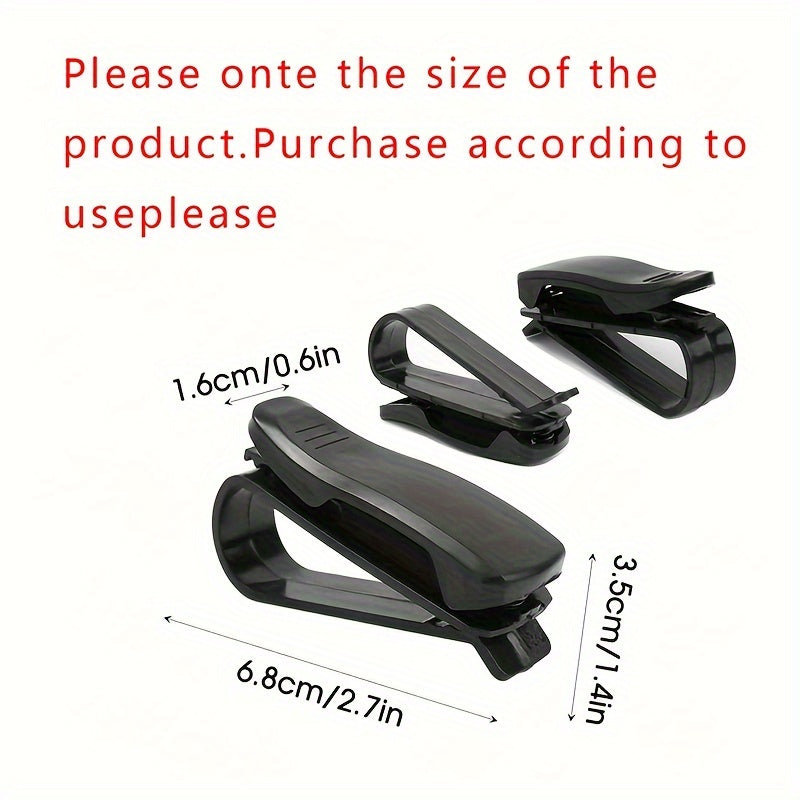 Car Glasses Clip S-Shaped Car Mount Holder Eyeglasses Ticket Card Holder