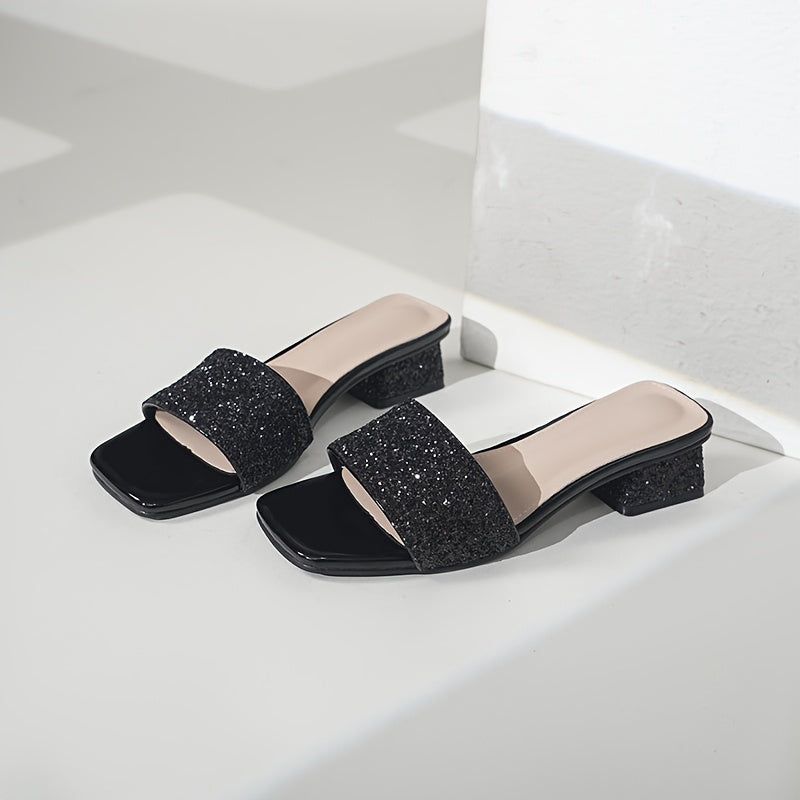 Ayollar uchun ochiq barmoqli slaydlar tashqi tekis sandalilar PU qalin poyabzal yozgi poyabzal