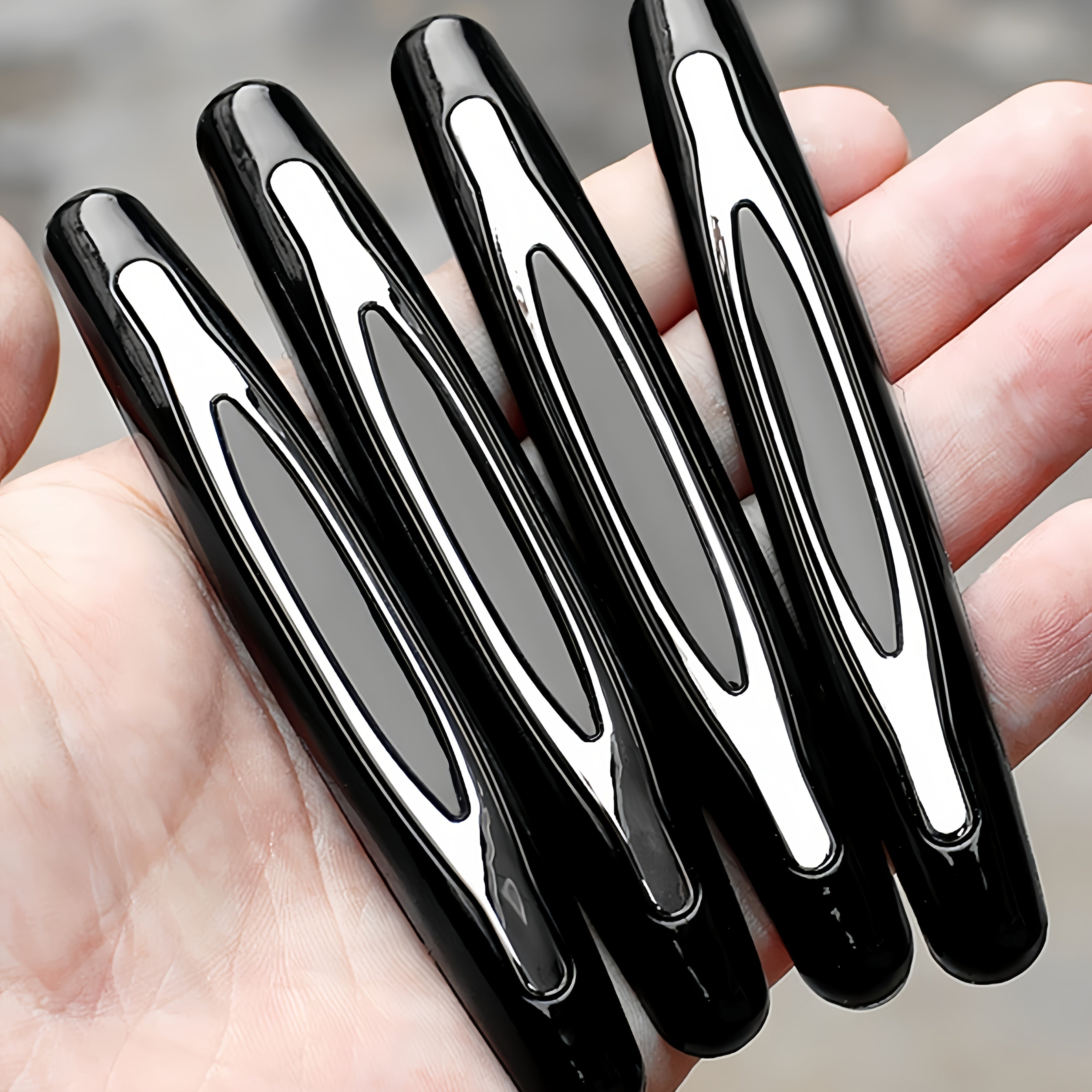 4-Piece Car Door Bumper Protectors Rubber Strips Scratch Guards Durable Plastic