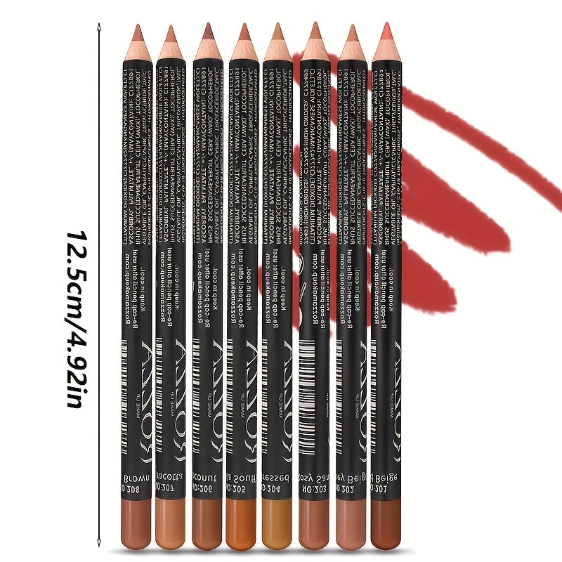 Женский матовый водостойкий карандаш для губ из бархата, стойкий, красно-коричневый