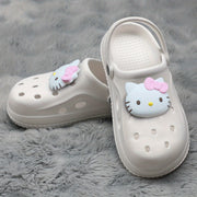 Women's EVA Clogs with 3D Pattern, Thick Soles, Breathable for Summer