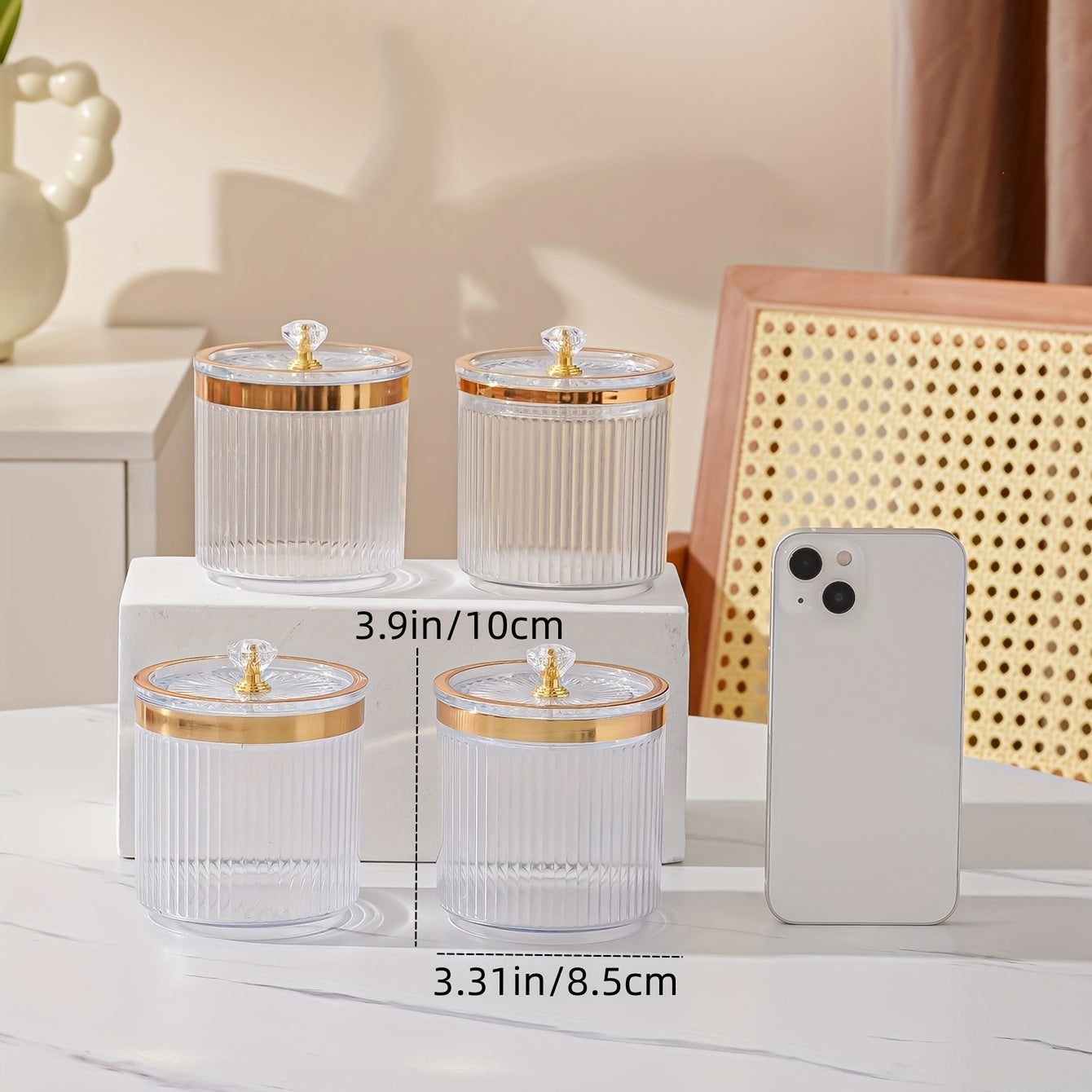 Acrylic Sugar Jar for Parties and Celebrations 7cm Table Decoration