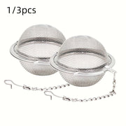 Stainless Steel Tea Ball Strainers Set with Fine Mesh Infuser, Multiple Sizes