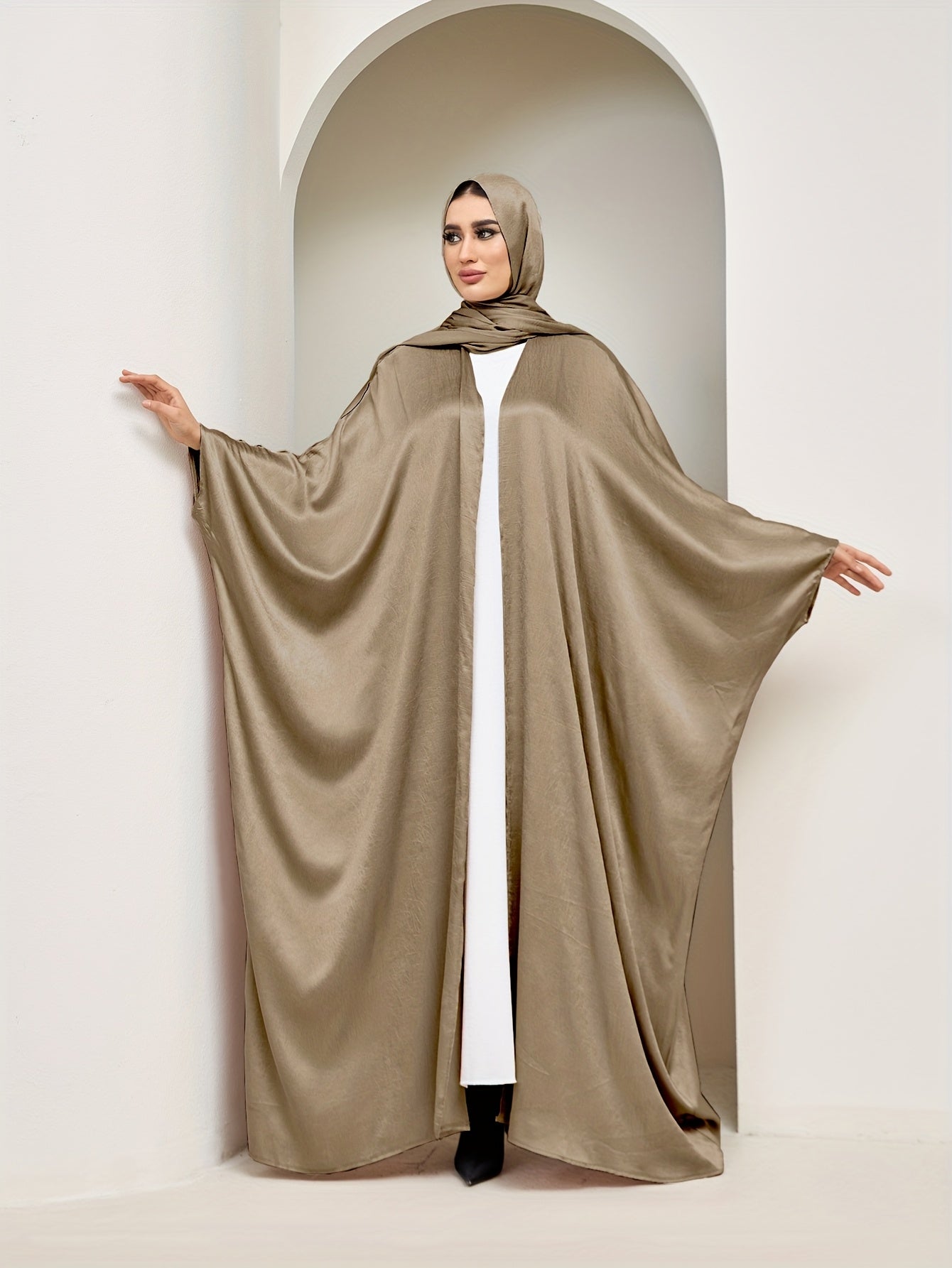 Pañuelo de mujer talla grande de gasa, bata suelta grande, ropa islámica