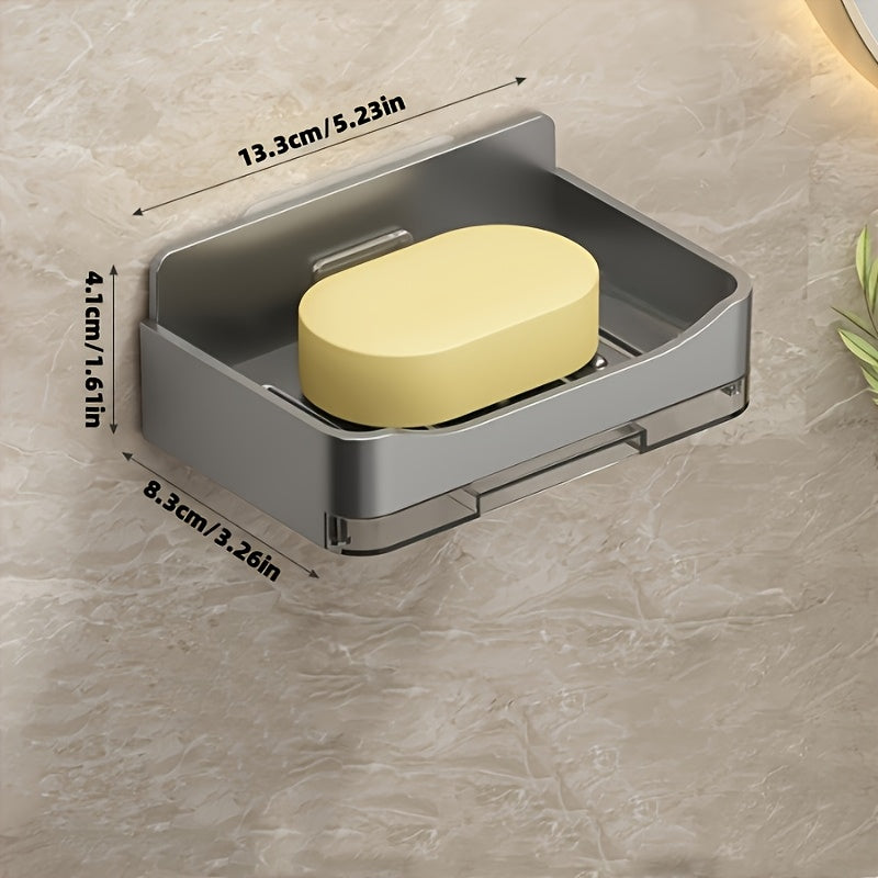 Wall-Mounted Soap Dispenser with Draining Tray for Bathroom Storage