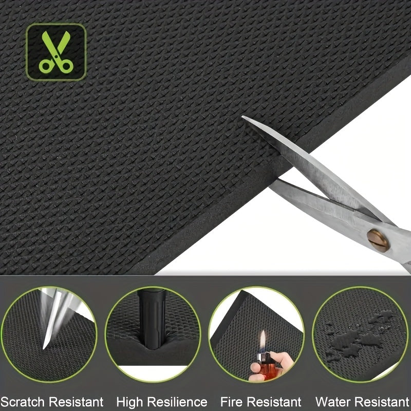 Защититель стены гаража 2м x 25см EVA самоклеящийся бордюр черный