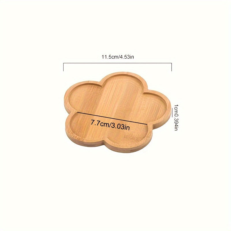 Wooden Bathroom Tray for Countertops Storage Organizer Soap Bottles Tissues