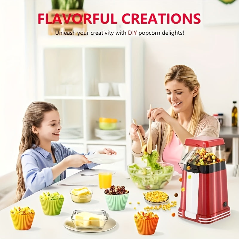 BEX Mini Popcorn Maker qizil rangda, zanglamaydigan po'latdan yasalgan konstruktsiyaga ega. Avtomatik va oson ishlatiladi, moy yoki shakar talab qilinmaydi. Uy, yig'ilishlar va partiyalar uchun mukammal. Katta sig'imli, tez va