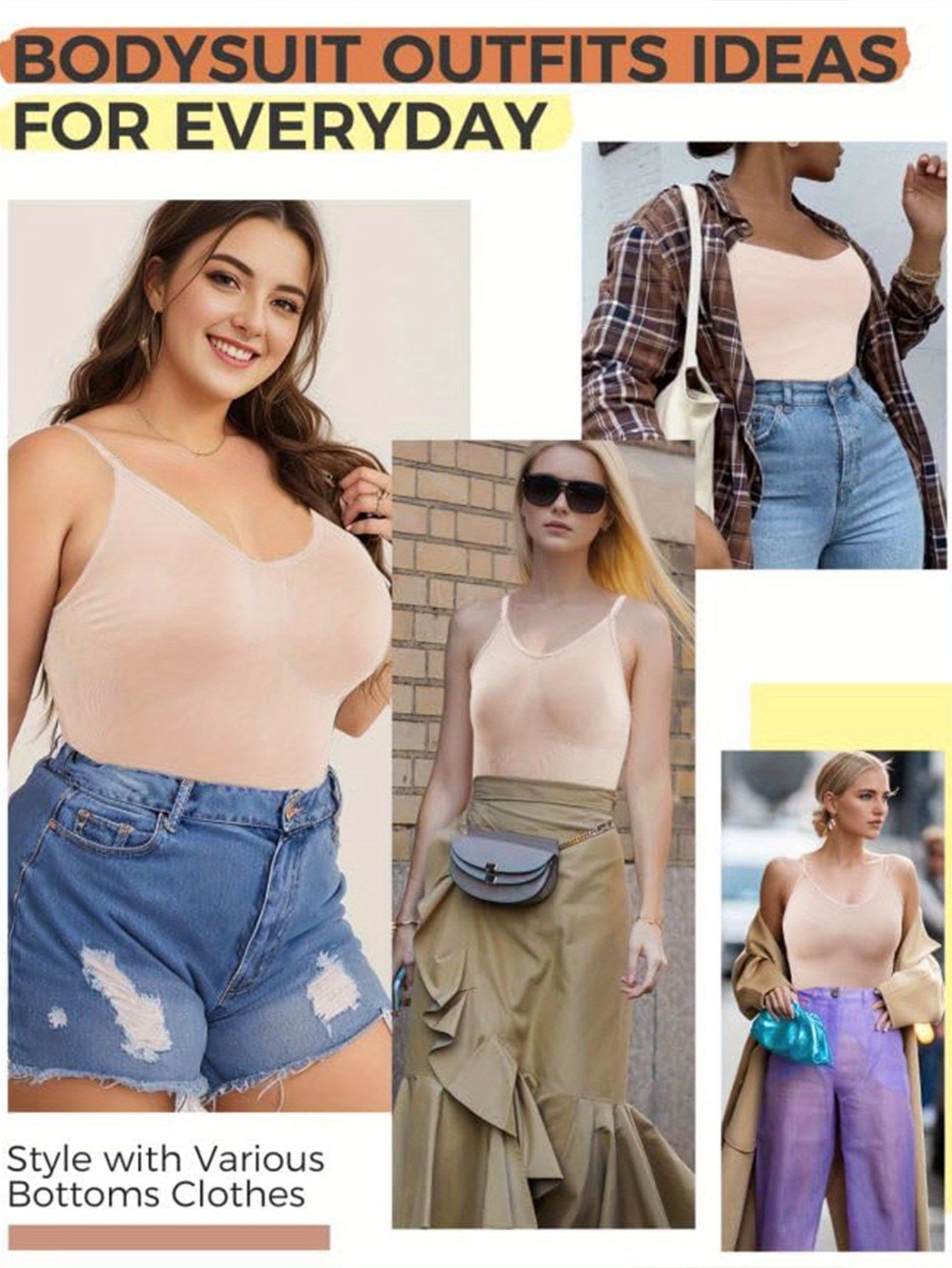 Body de control de abdomen sin costuras para mujer talla grande beige burdeos