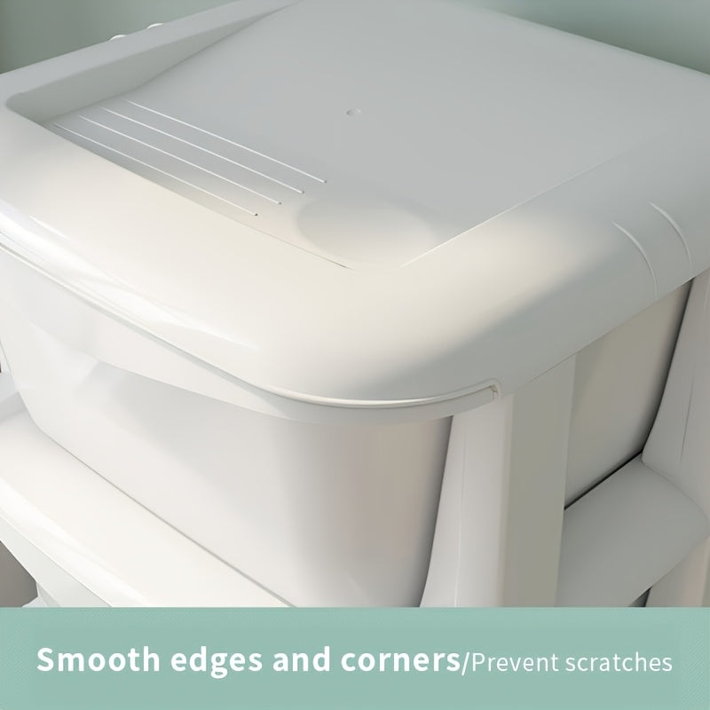 Plastic Drawer Storage Organizer 3/4/5/6 Tiers in White Blue Pink Teal