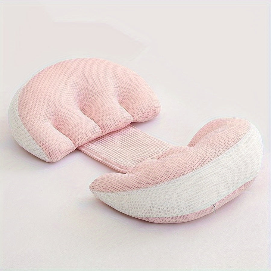 Soft Polyester U-Shaped Maternity Pillow for Side Sleepers Waist Support Belly Relief