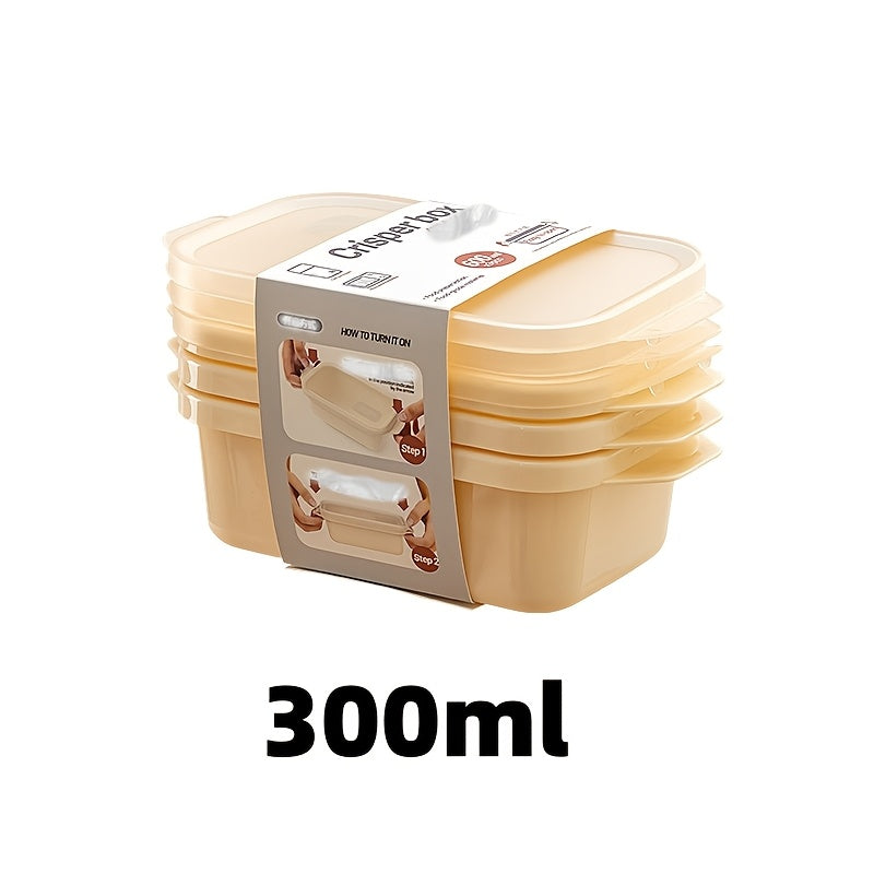 Microwave Safe Plastic Food Storage Containers Set of 3 Square Clip-On Lids