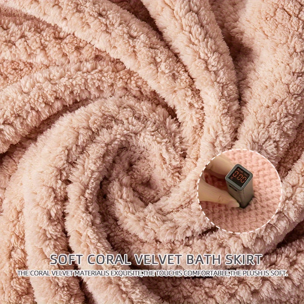 bata de microfibra con dibujos animados para mujer, con cuello en V, chal, toalla ajustable y envolvente