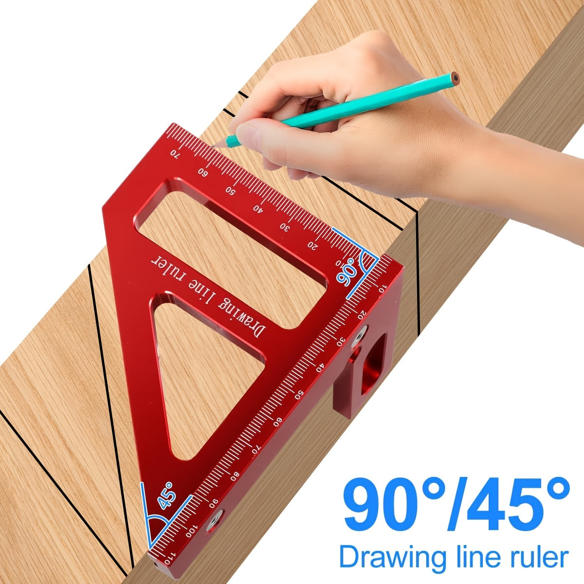 Aluminum Alloy 3D Multi-Angle Measuring Ruler for Engineers and Carpenters