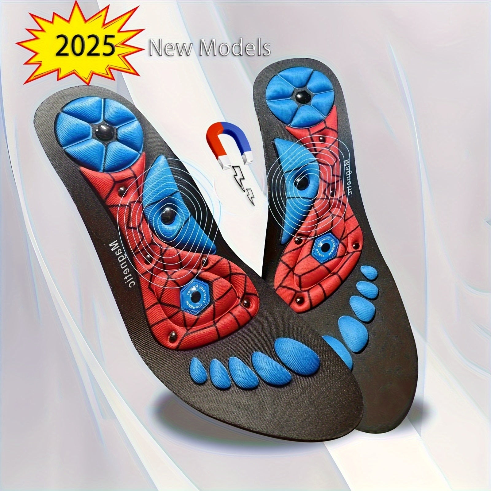 Unisex EVA Magnetic Acupressure Insoles with Arch Support for Sports