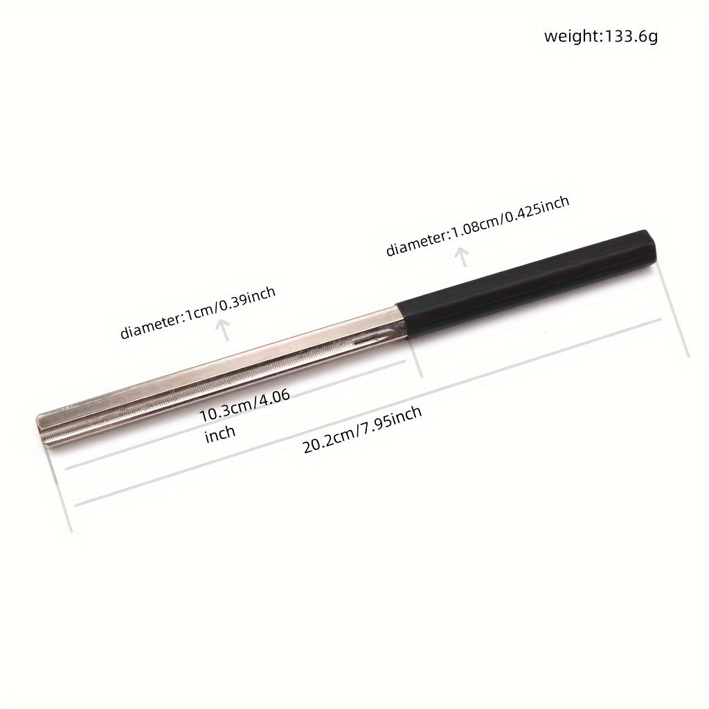 Guitar Fret Repair Tools Set with Knife Sharpening Chamfer Grinding Rod and Three-Sided File