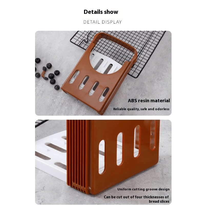 Cortador de pan plegable de plástico ABS para tostar y cortar, esencial de cocina