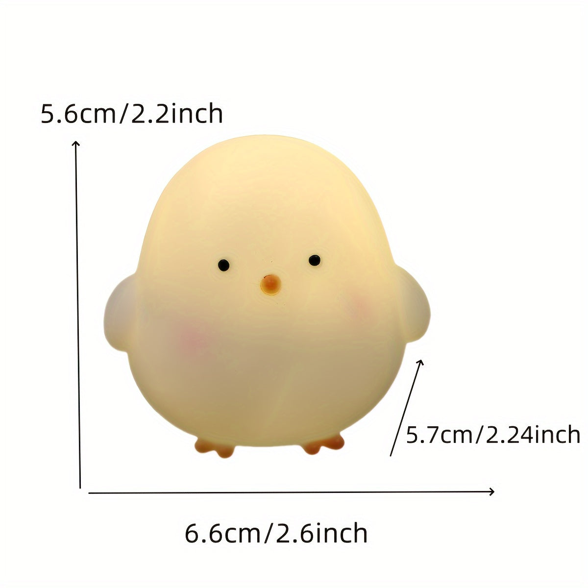 Minimalist Chicken LED Tabletop Lamp Battery-Powered Night Light for Bedroom Office