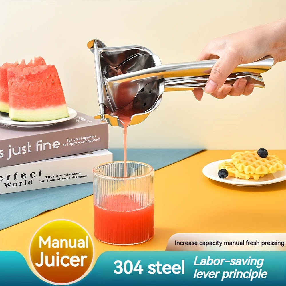 304 Stainless Steel Manual Juicer Orange Pomegranate Fruit Squeezer with Dregs Separation