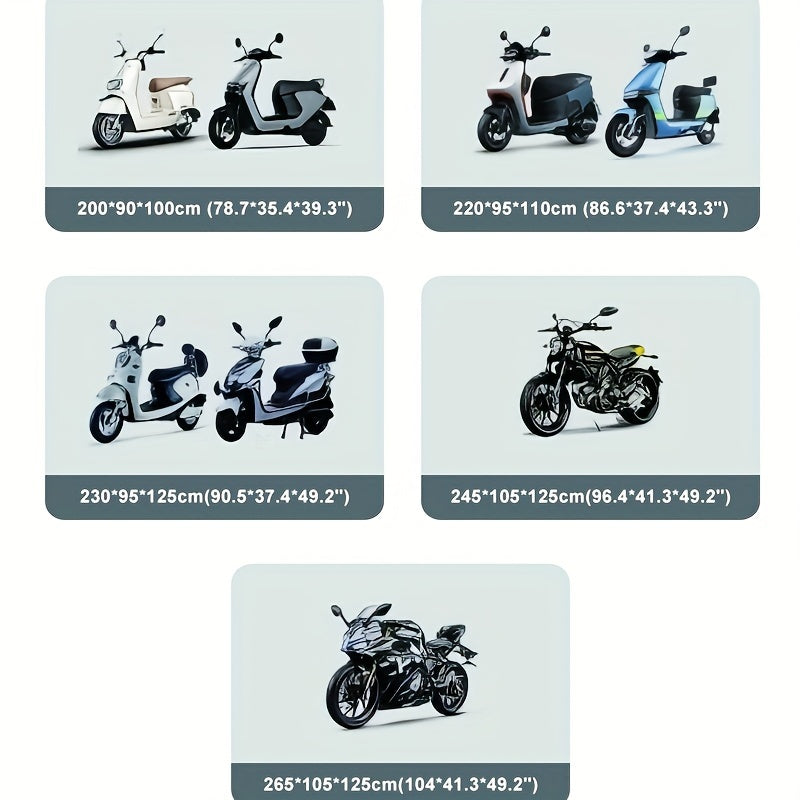 Universal Waterproof Motorcycle Cover 210D Oxford Durable All-Weather Black Yellow