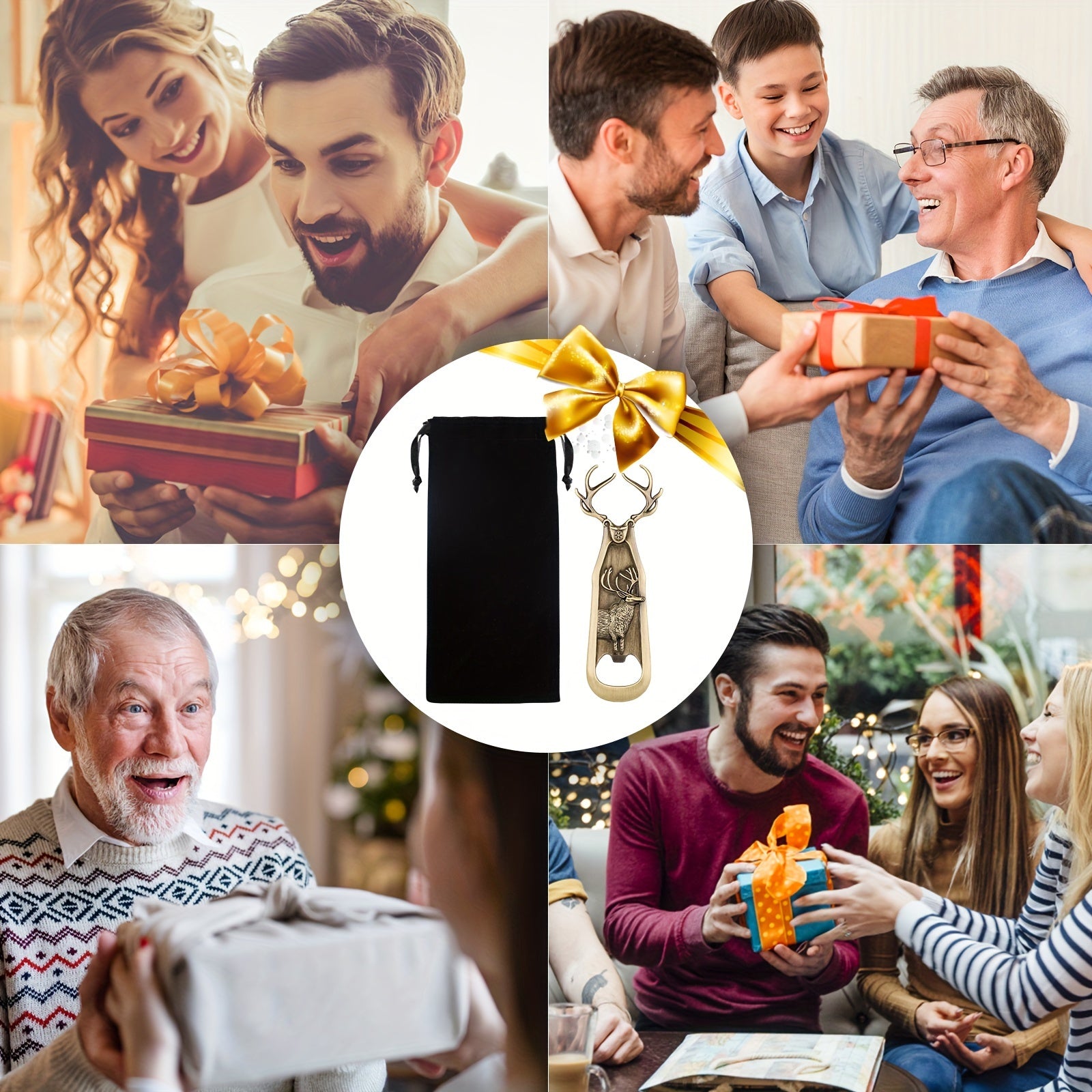 Velvet sumkali zanglamas po'latdan yasalgan elk shishka ochgichi, to'ng'iz boshli pivo ochgichi.