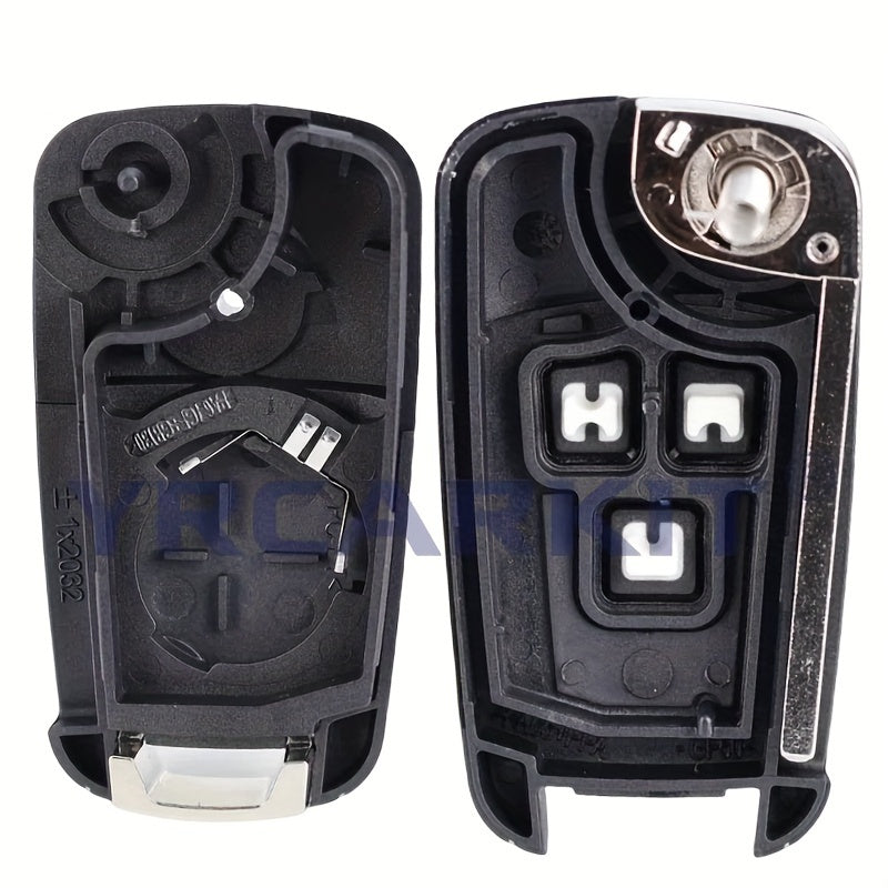 Folding Remote Key Case for Car, 2/3 Buttons, Uncut Blade, Universal