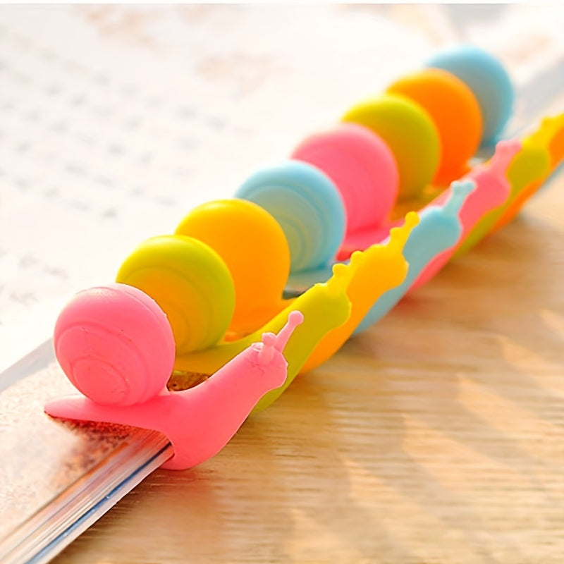 Set of 6 Silicone Snail Wine Glass Labels for Tea Cups and Bags