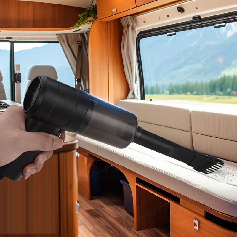 Kichik avtomobillar uchun yuqori quvvatli mini avtomobil changyutgichi, puflash, so'rish va yoritish uchun ko'p maqsadli, 10 ta muhim bayramlar uchun mos.