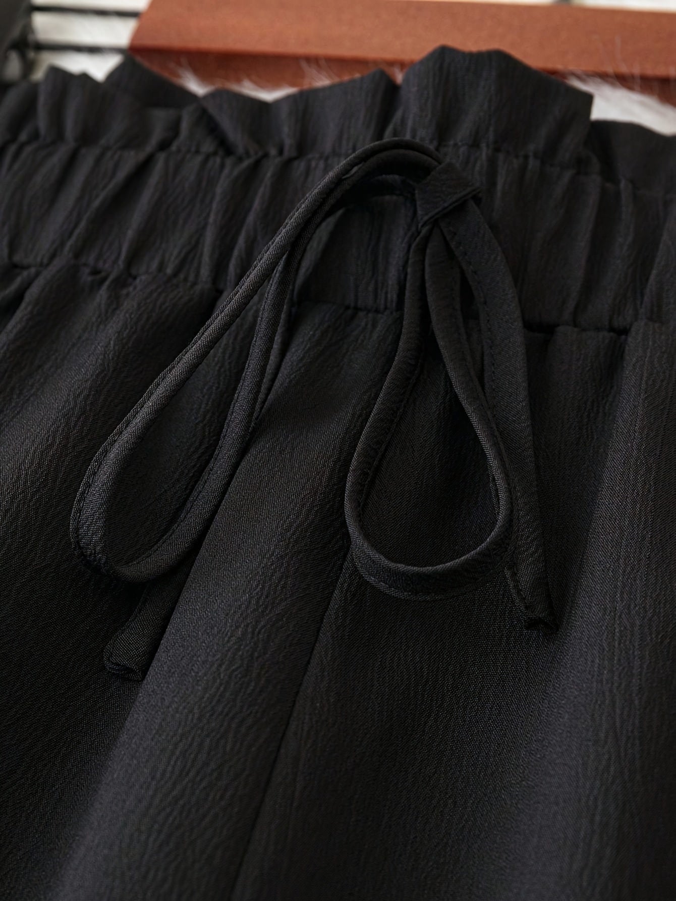 Pantalones de pierna ancha de talla grande con cintura elástica, color sólido, verano, casual, para mujer