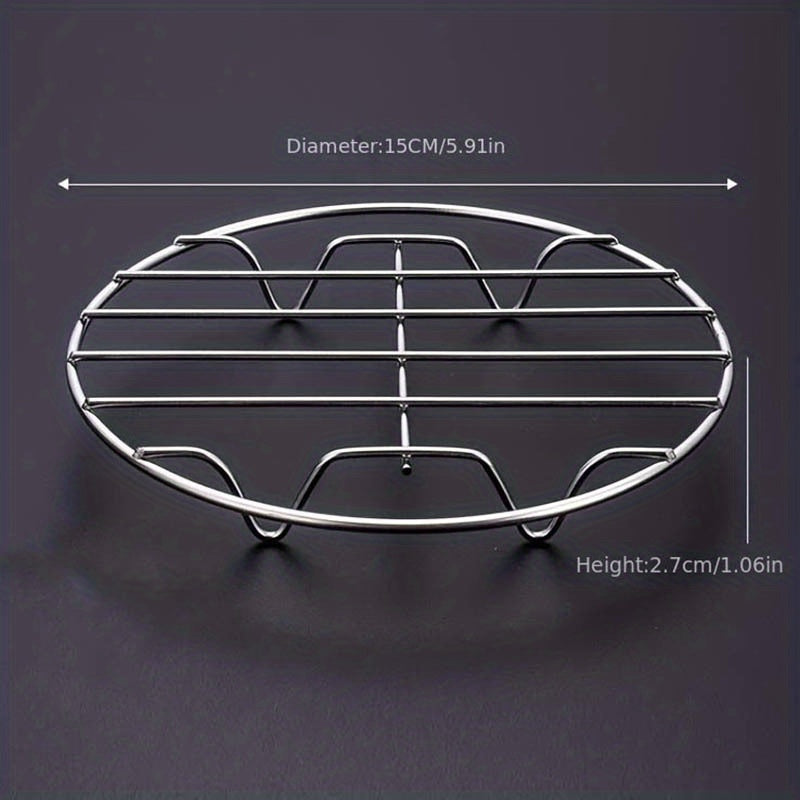 Stainless Steel Steamer Rack Round 15.24cm 17.78cm 20.32cm Cooking Basket