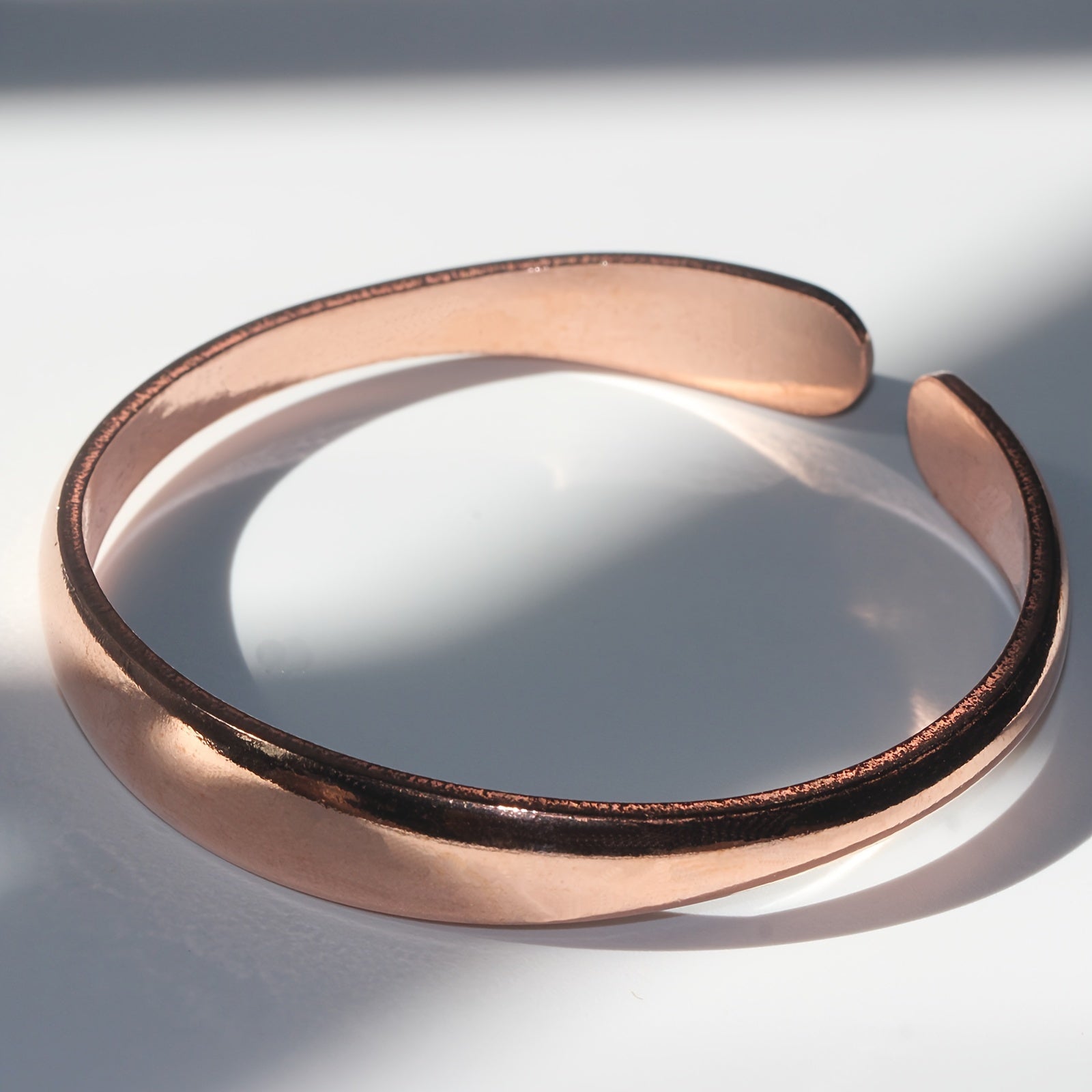 Purple Copper Bangle Bracelet for Men and Women Stylish Jewelry Gift