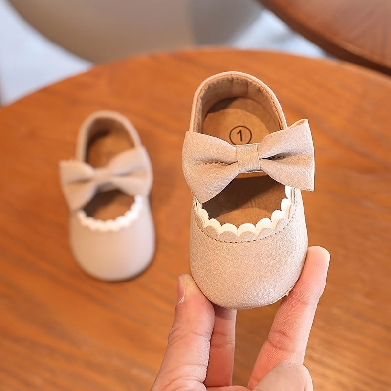 Infant Shoes Casual Princess Shoes with Secure Grip Sole for 0-1 Year Old
