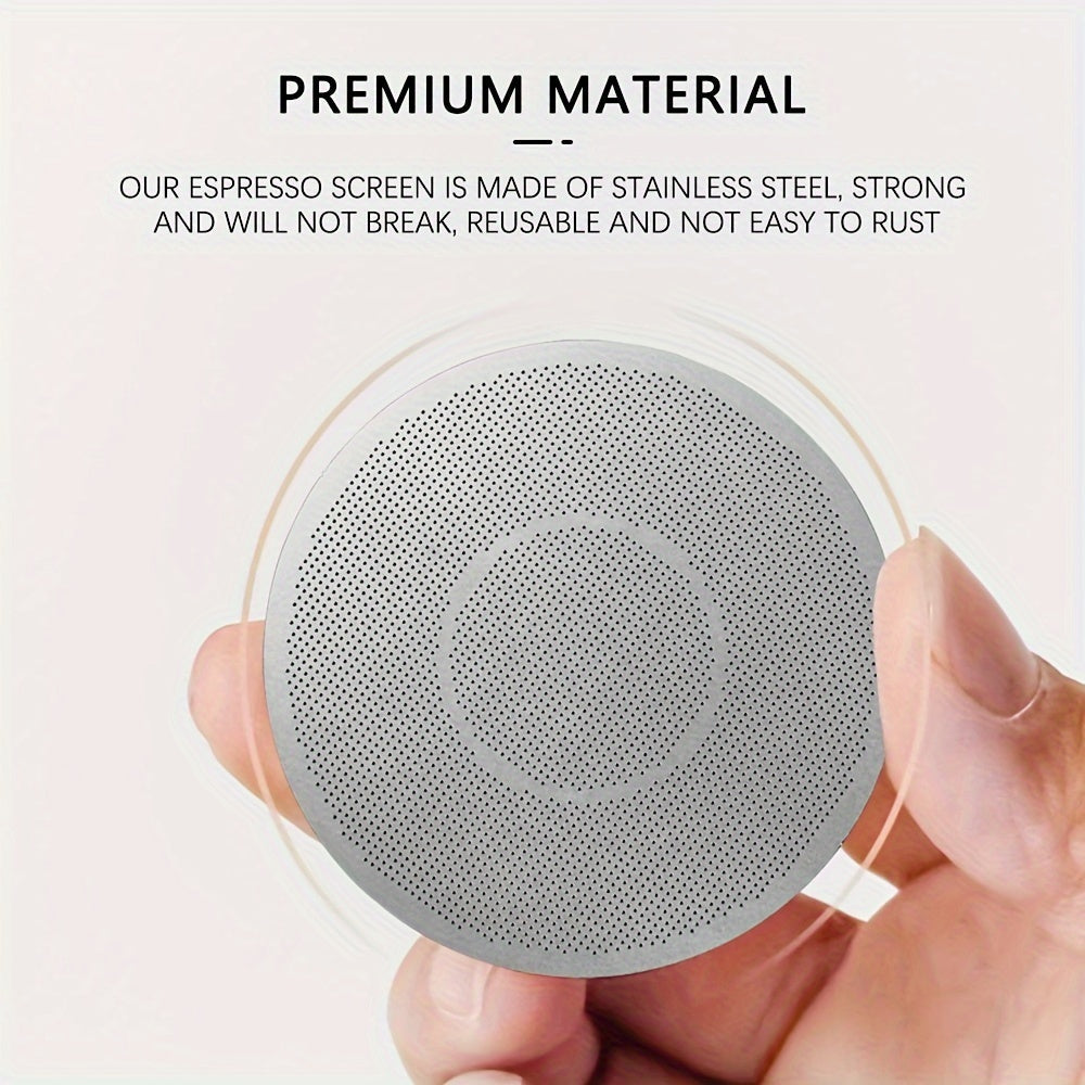 Ultra Thin Stainless Steel Coffee Filter for 51/53/58mm Portafilters, Reusable Espresso Screen