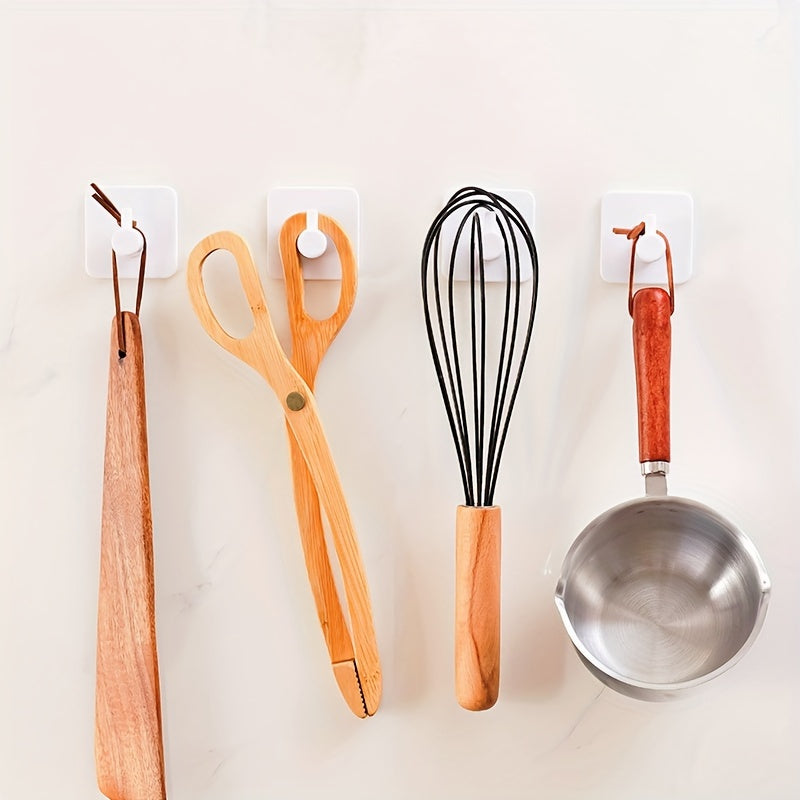 Ganchos autoadhesivos para almacenamiento en cocina, baño, balcón, dormitorio y servicios, sin taladro