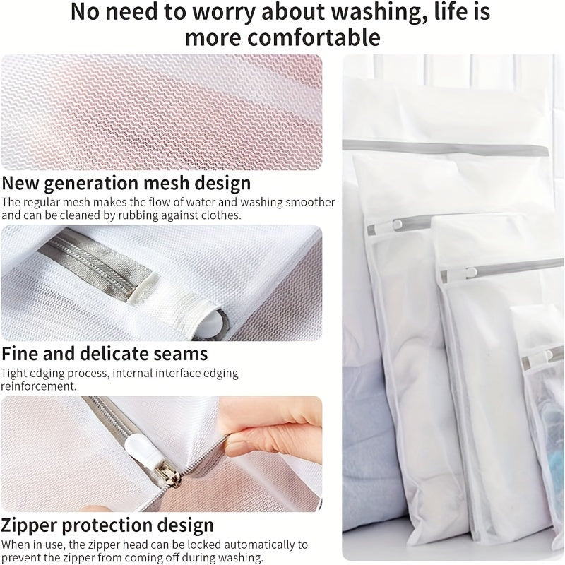10-Pack Polyester Mesh Laundry Bags for Delicates Including Large Medium Small Extra Small