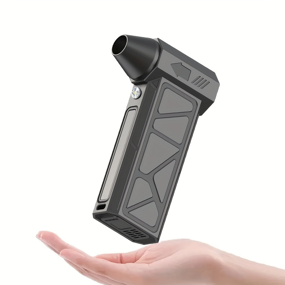 Handheld High-Speed Turbo Fan with Digital Display USB Rechargeable Battery for Camping Outdoor Activities