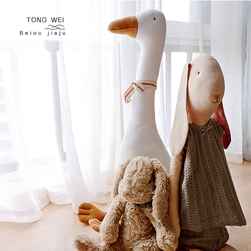 Cute Cartoon Big Goose Plush Doll for Kids Nursery Room Decor