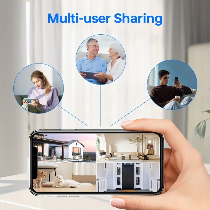 WiFi Dome Security Camera 1440P HD Night Vision Two-Way Audio Indoor Home Surveillance